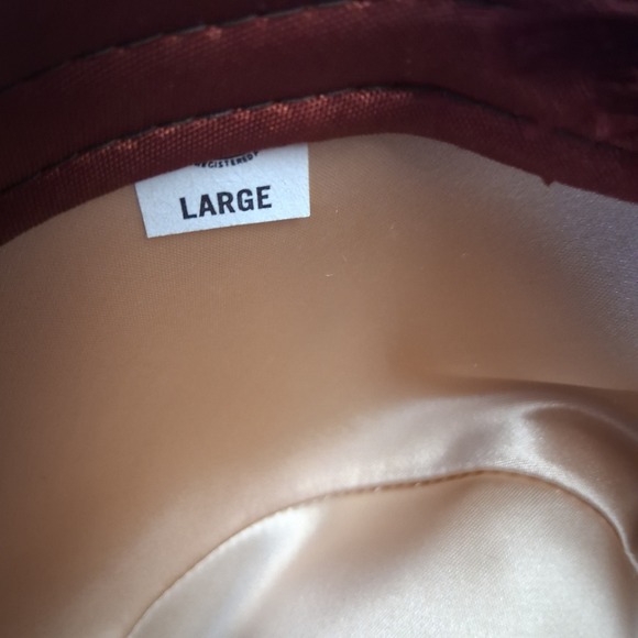 Borsalino Tan Suede Fedora Hat Mens L Feather Accent Trilby Style - Picture 11 of 15